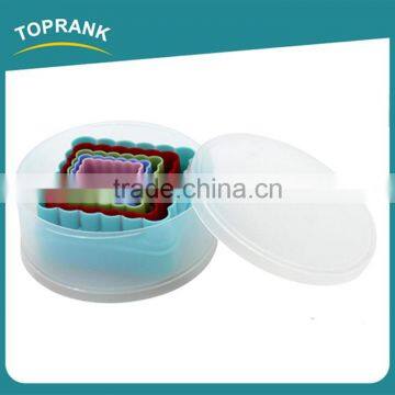 Toprank Trade Assurance Wholesale Colorful 6PCS Square Cake Cutter Cookie Press Cutter Set Cake Cutter Baking Tools photo-2