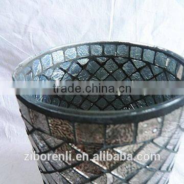 Cylinder Shape Brown Mosaic Long Vases photo-3
