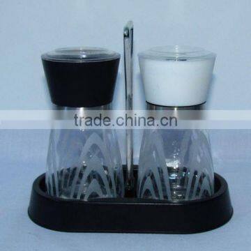 2 Pieces Salt and Pepper Mills With Stand photo-3
