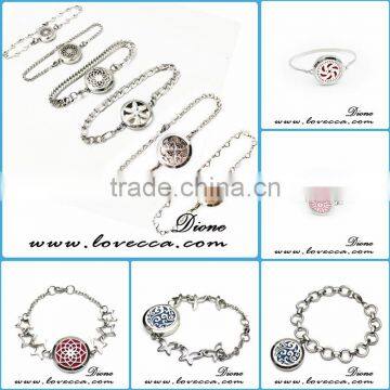 Wholesale Ocean Stainless Steel Aromatheray Diffuser Locket bracelet essential oil