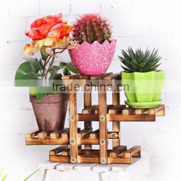 Indoor wooden flower stand