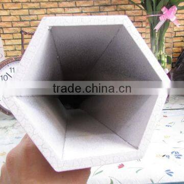 White Carved Hot Sale Home Decor Floor Wooden Vase