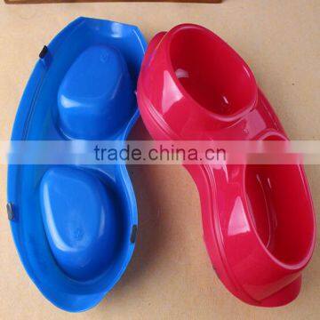 Arc-shaped Pet Bowl With Double Bowl photo-2