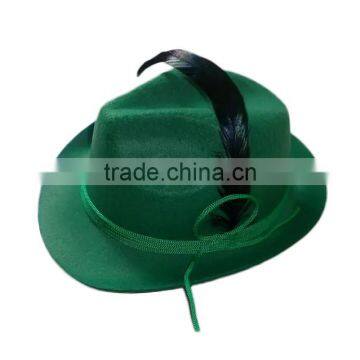 Best Sale St. Patrick's Day Fashion Wool Felt Hat Blank Body Wholesale With Ribbon Feather for Man Woman Promotion Gifts photo-3