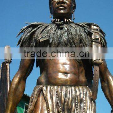 Outdoor Garden High Quality Metal Life Size Statue of Warrior for Sale photo-2