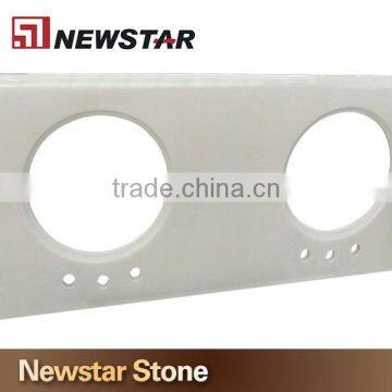 Newstar White Marble Vanity Top China Supplier For Hotel Bathroom photo-3