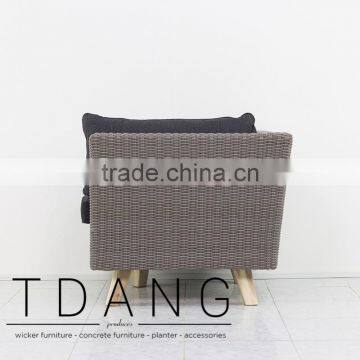 Torguta Wicker Corner Bench - Vietnam Poly Rattan photo-4
