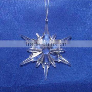 Clear Acrylic Snowflake Hanging Ornament Supplier for 2015 photo-2