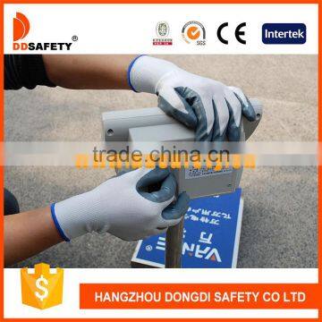 DDSAFETY Nitrile Coated Nylon Glove Safety Gloves With CE