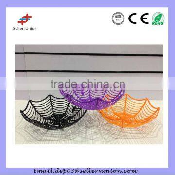 Halloween spider net plastic tray