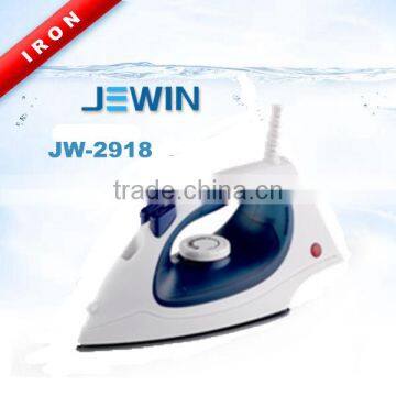 Electric dry and steam iron with non-stick soleplate