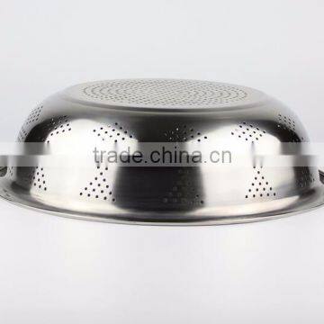 Vegetables Basin Stainless Steel Pots Vegetables Drain Basket Cooking Vegetables Basket Fruit Bowl 28cm photo-3