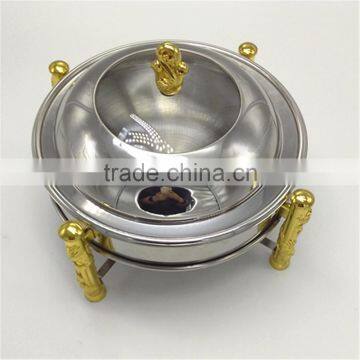 Hot Sale Round Gold Stainless Steel Buffet Chaffing Dish