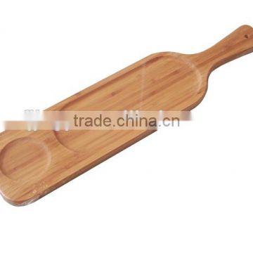 china factory FSC bamboo handle beer cup servicing tray for hotel gift