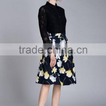 Spring Season Ladies Long Sleeve Elegant Lace Shirt photo-2