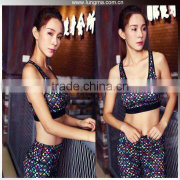 Sublimated Patterned Compression Apparel Cheerleading High Neck Sports Bra For Youth