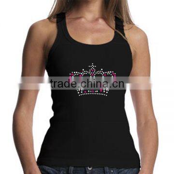 Custom Women's Jogging Cotton/Spandex Black Singlet photo-6