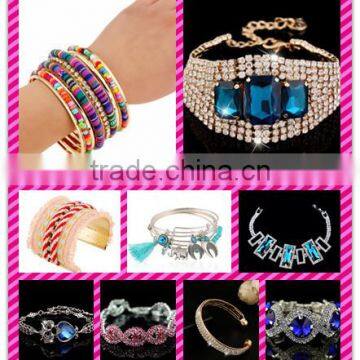 Top Quality Fashion Ruby Stone Crystal Jewelry Big Crystal Link Bangle Bracelet for Anniversary photo-5