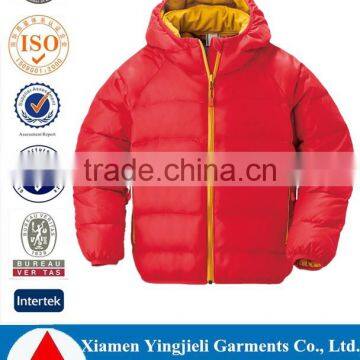 Yingjieli Factory High Quality Children Down Jacket For A/W 2016