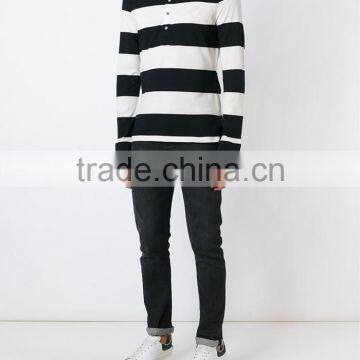 Wholesale Stripes Comfort Mans Two Color Polo Shirts photo-2