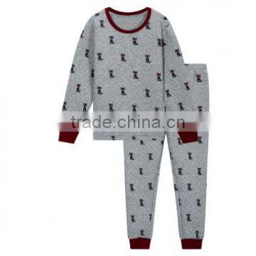 Jiangxi Lovely Boys Sleepwear Sets Custom Cotton/polyester Air Layer Fabric Good Quality Pajamas photo-2