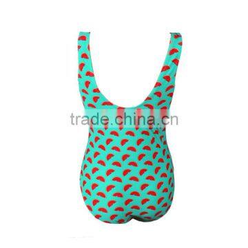 OEM Sublimation Printed One Piece Brazilian Women Swimwear photo-4