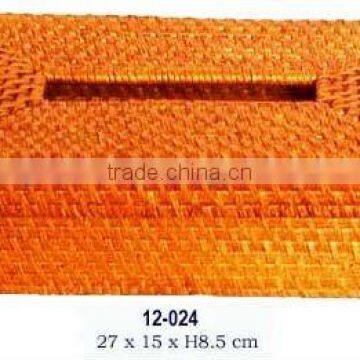 Square rattan paper box