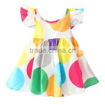 ShiJ Baby Girls Dresses Colorful Polka Dots Ruffles Kids Clothes photo-2