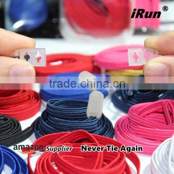 Brown No Tie Stretch Shoelaces - Untied Flat Elastic NO-TIE Shoelaces For Disabled With Special Need - 10 Colors photo-5