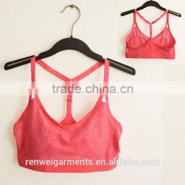 Custom Breathable Blank Black Yoga Lingerie Fitness Sport Bra Woman photo-4