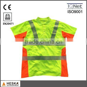 Safety heat transfer tape EN20471 hi vis polo shirt