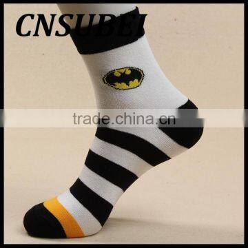 Super Hero Sock Men Stripes Knitted Cotton Sock photo-6