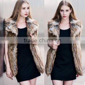 Female autumn and winter imitation raccoon fur fur vest vest faux fur vest