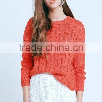 Branded Ladies See-through Loose Pullover Free Crochet Sweater Pattern With Custom Wholesale photo-2