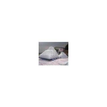 White & Blue Combination Inflatable Water Park WP26 With Inflatable Iceberg / Saturn