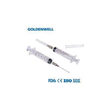 Plastic Disposable Three Parts Luer Slip Syringe