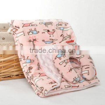 Luxury Baby Travel Neck Pillow Fleece Blanket Set