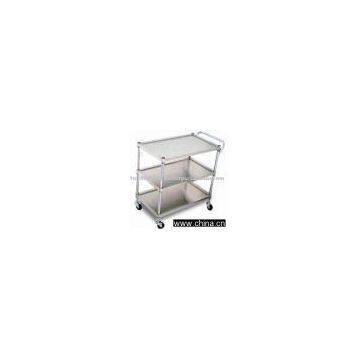 Stainless Steel Cart With Three Shelves