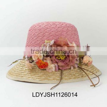 Large brim polyester straw hat