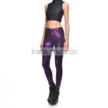 2016 New Arrival Women Mermaid Purple-Red Leggings Plus Size