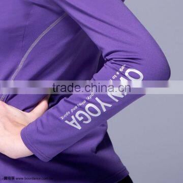 Fitness Clothing Tactel Alphabets Print Yoga Tops photo-4