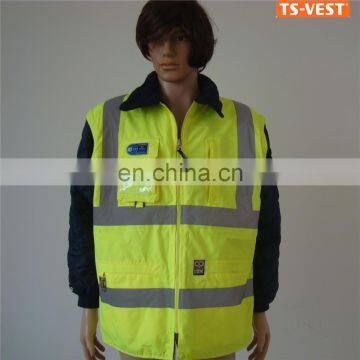 High Visibility Waterproof Safety Yellow Reflective Jacket