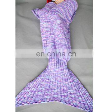Knitted wool blend mermaid tail blanket air conditioning leisure blanket