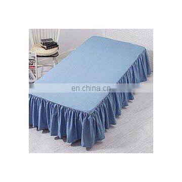 ruffle bed skirts in blue color