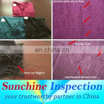 fashion scarf inspection service/garment accessories/yiwu market/canton fair