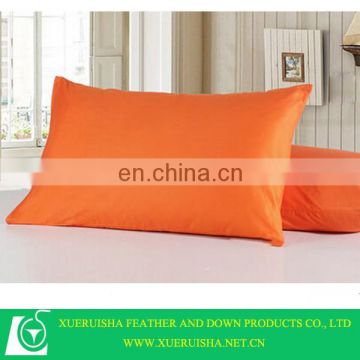 hgih quality orange down pillow in oblong shape for bedding room