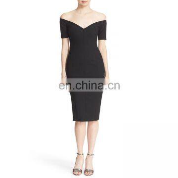 New Products 2017 Sexy One Piece Black Elegant Women Party Dress