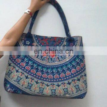 Indian Cotton Designer Mandala Bag Women Handbag Shopping Purse from India