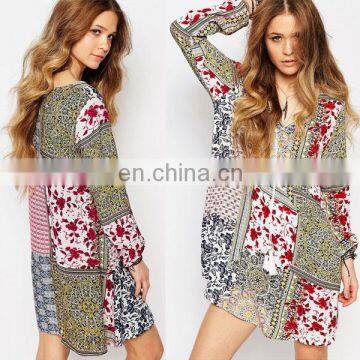 2016 Wholesale china printed dress women dress for sale