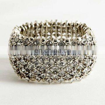 A084 Stretchy Crystal Tennis Stainless Steel Beaded Bracelets Wedding Gifts Dubai